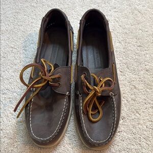 Men's Brown Leather Boat Shoes